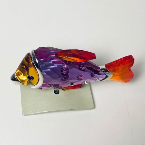 Swarovski Camaret Fish Crystal Paradise #626205 Retired STATUE FUCHSIA RAIN - Picture 8 of 8